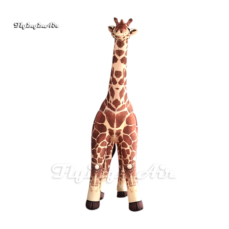 Giant Inflatable Giraffe Model Animal Mascot 3m/6m Air Blow Up Giraffe Balloon With Long Neck And Brown Patches For Parade Show