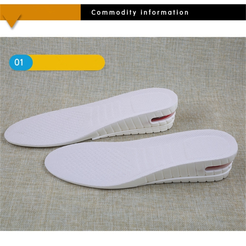 PU twolayer heightening white insole increased insole mens womens invisible movement increased cushion 3cm45cm 210402