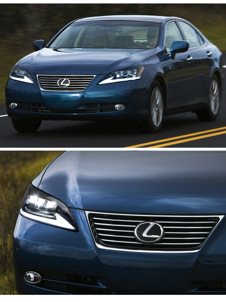 2 pcs car head lights part For Lexus ES350 2006-2012 LED Headlights ES240 ES300 DRL Turn Signal LED bulb