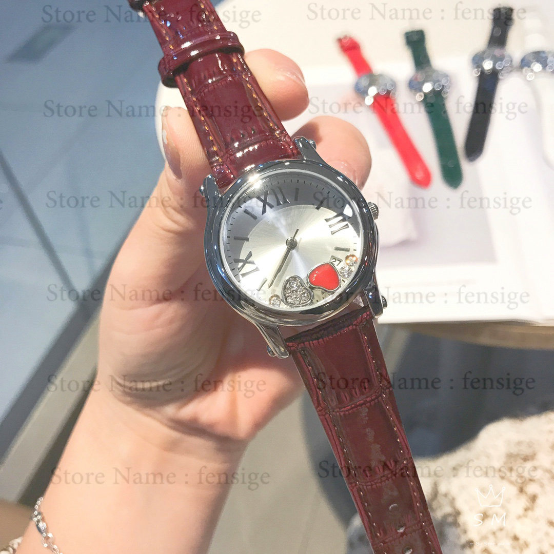 Happy Sport 36mm Diamond Red Hearts Round Quartz White Dial Ladies Watch Stainless steel Women's Designer Luxury Watches Leather Strap
Happy Sport 36mm Diamond Red Hearts Round Quartz White Dial Ladies Watch Stainless steel Women's Designer Luxury Watches Leather Strap