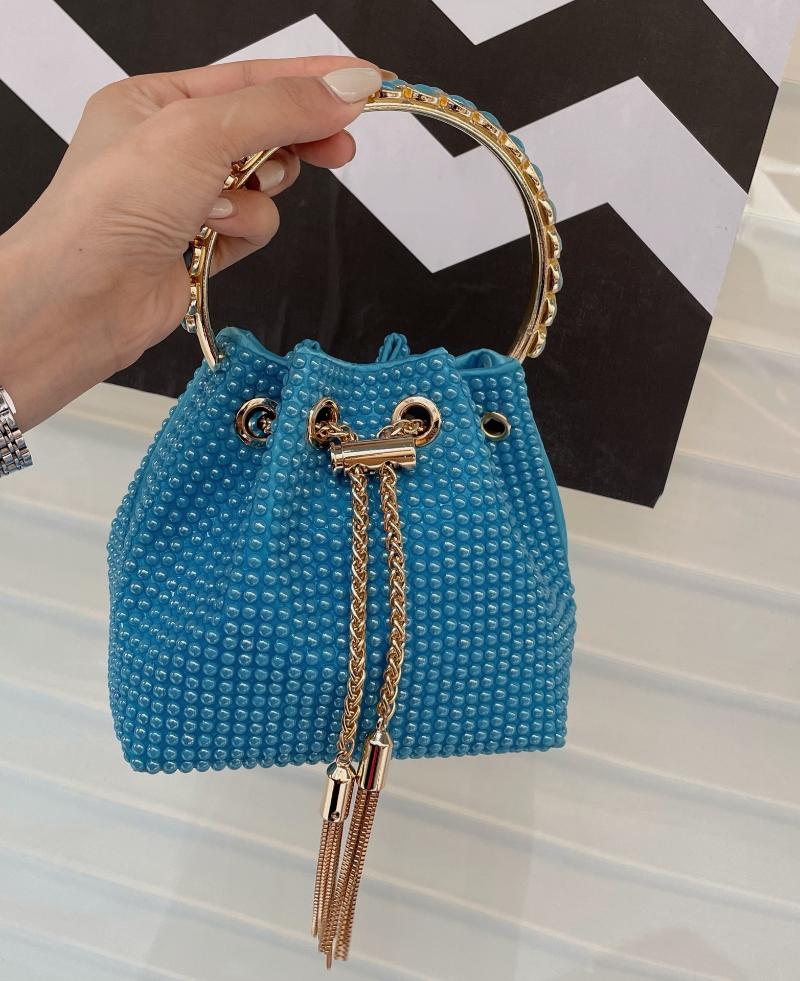 Evening Bags Shiny Dia-encrusted Rhinestones Messenger Water Ladies Bucket Bag Full Of Dias Shoulder Bright Dia HandbagEvening