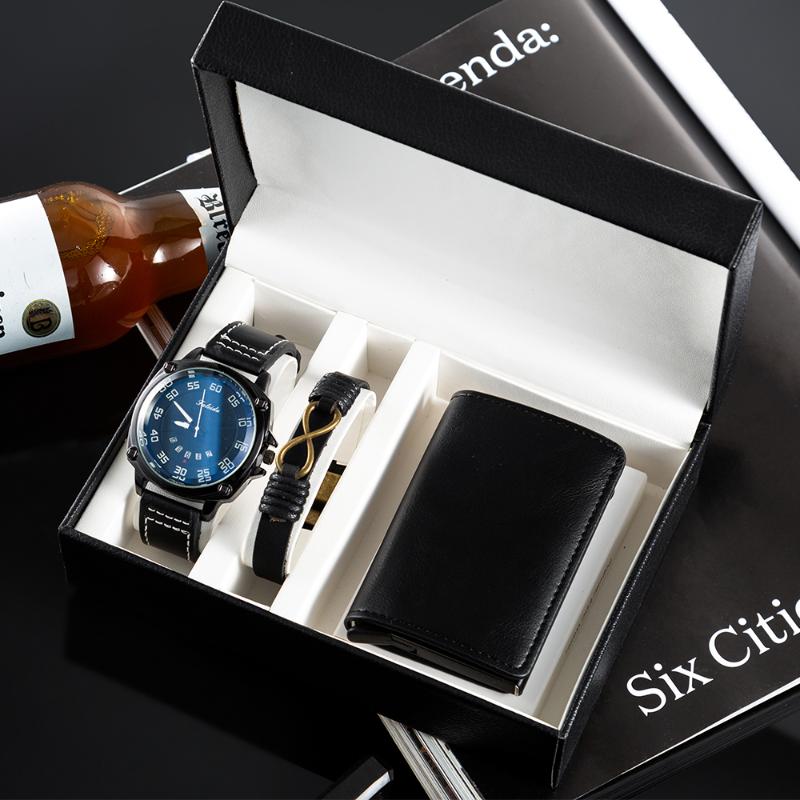 Wristwatches Sports Watches With Calendar 3Pcs/Set Gift Box Set For Men Wrist And Bracelet+Card Wallet, Coffee without box
Wristwatches Sports Watches With Calendar 3Pcs/Set Gift Box Set For Men Wrist And Bracelet+Card Wallet, Coffee without box