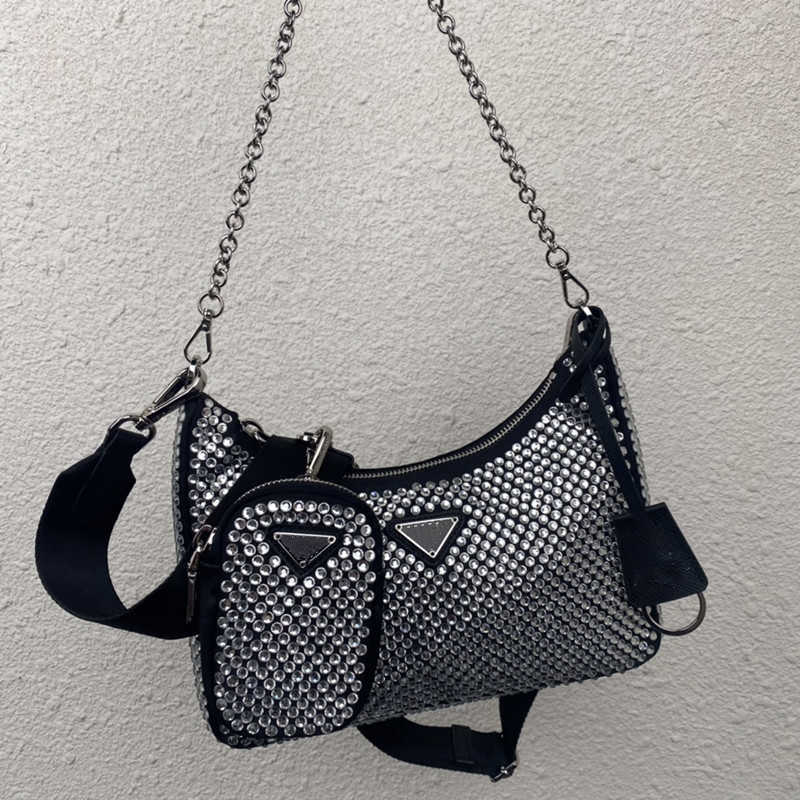 Diamond Shoulder Crossbody Bag Designer Women's Cross Body Handbag Wallet chain High Quality 3-in-1 Flash, Pewter
Diamond Shoulder Crossbody Bag Designer Women's Cross Body Handbag Wallet chain High Quality 3-in-1 Flash, Pewter