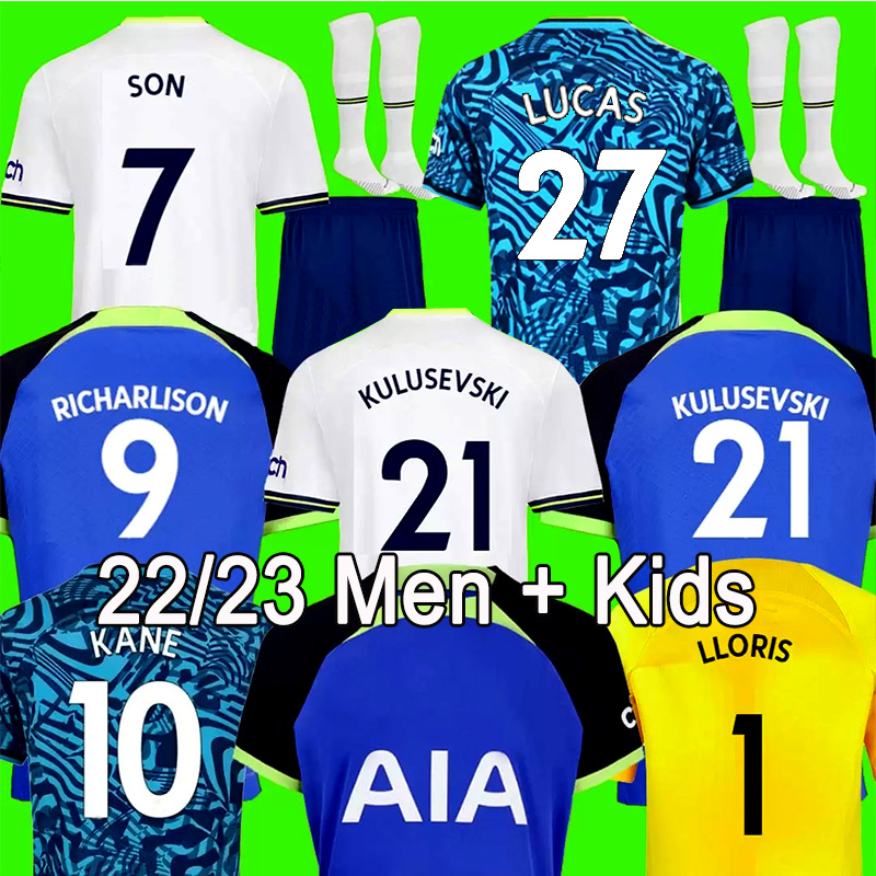 22 23 KANE SON Soccer Jerseys HOJBJERG SON KULUSEVSKI PERISIC player fans Football shirt 2022 2023 RICHARLISON LUCAS DELE ROMERO BRYAN Men kids sets, 1 home
22 23 KANE SON Soccer Jerseys HOJBJERG SON KULUSEVSKI PERISIC player fans Football shirt 2022 2023 RICHARLISON LUCAS DELE ROMERO BRYAN Men kids sets, 1 home
