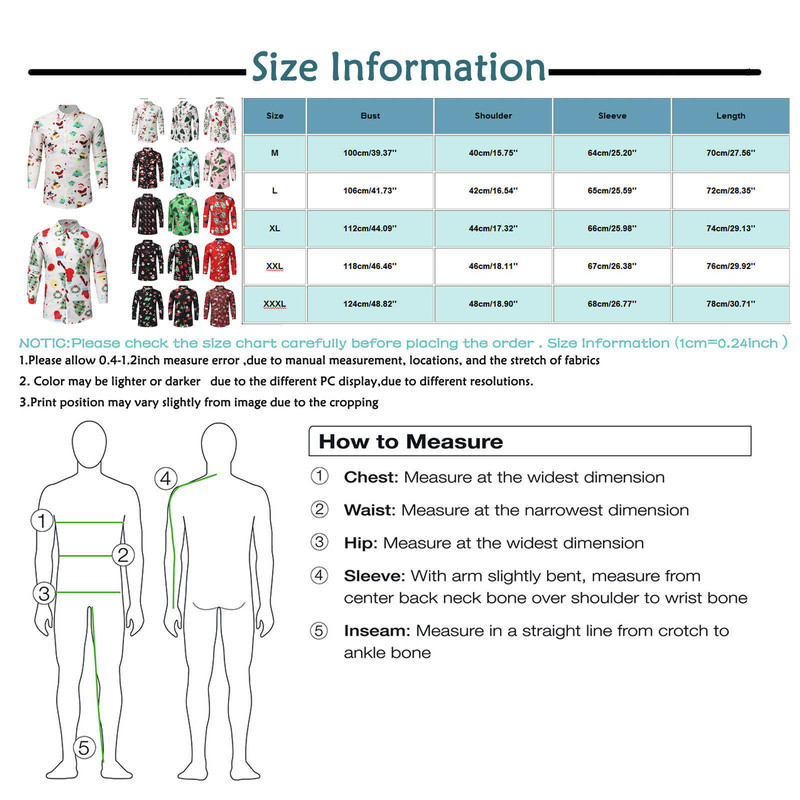 Christmas Deer Printed Blouse Mens Shirt Top Standing Collar Long-Sleeved Autumn Clothing For Man Ropa Hombre 220322