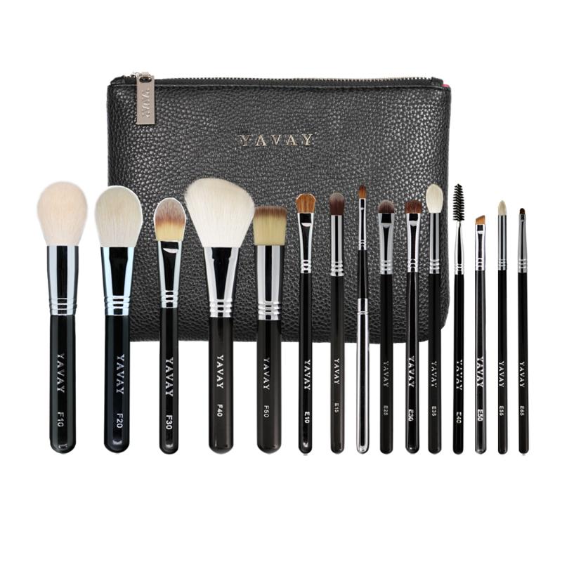 Makeup Brushes YAVAY High Quality 15PCS Brush Set Finest Goat Hair Make Up Professional Pinceaux Maquillage 15NE45