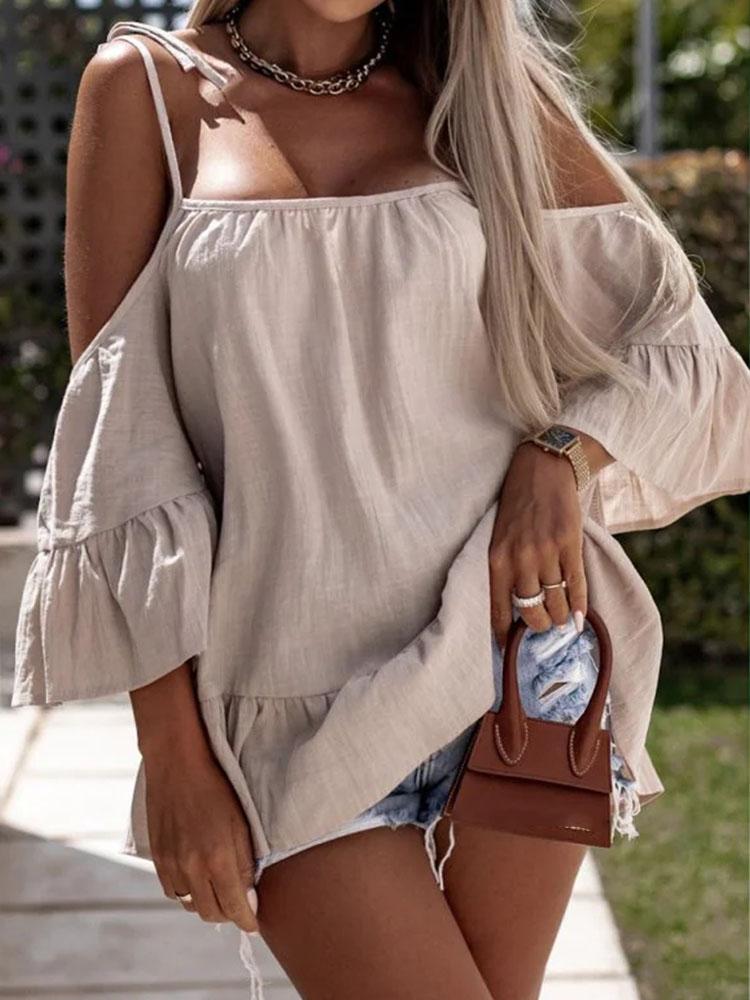 Women' Blouses & Shirts Sexy Loose Sling Off Shoulder Fashion Women Summer Solid Short Sleeve Top Casual 2022 Multicolor Simple BlusaWomen, 03 pink
Women' Blouses & Shirts Sexy Loose Sling Off Shoulder Fashion Women Summer Solid Short Sleeve Top Casual 2022 Multicolor Simple BlusaWomen, 03 pink