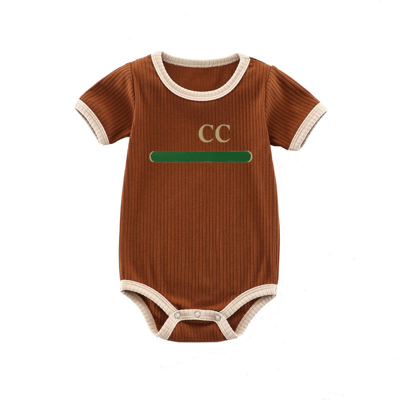 Hot 3 models Newborn Baby Rompers Girls and Boy Short Sleeve Cotton Clothes Brand Letter Print Infant Romper Children Ourfits