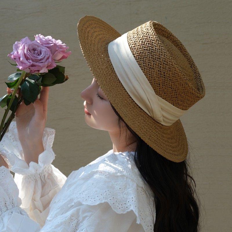 Berets 2022 Panama Straw Hat Summer Beach Fedora Fashion Casual Wide Brim Breathable Sun Hats For Women, As pic
Berets 2022 Panama Straw Hat Summer Beach Fedora Fashion Casual Wide Brim Breathable Sun Hats For Women, As pic
