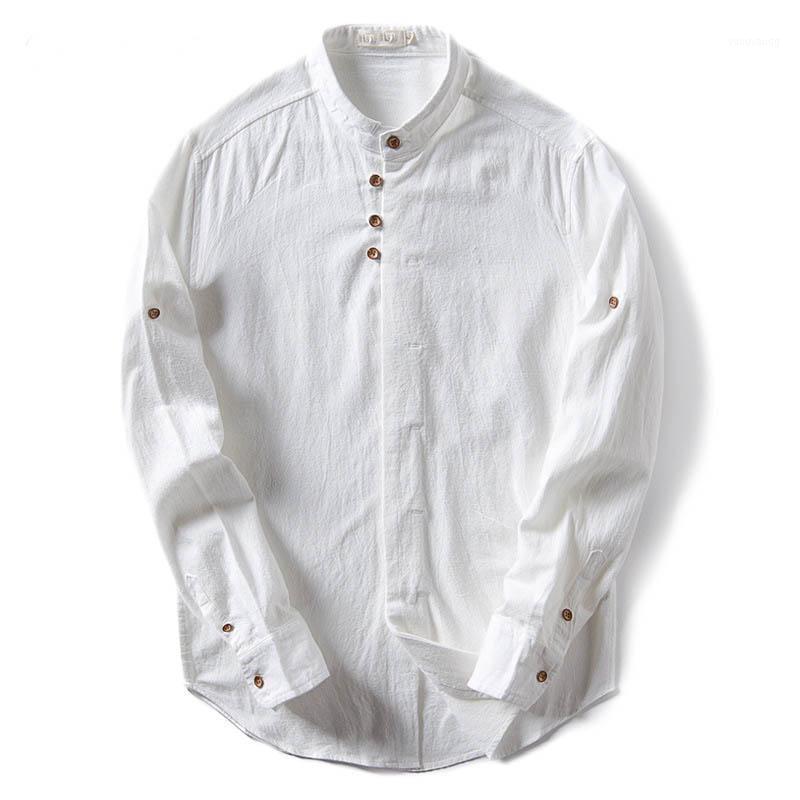 Men's Casual Shirts Quality Breathable Cotton Linen Stand Dress Shirt Button Slim Fit Men Long Sleeve Social Camisa Masculina, White
Men's Casual Shirts Quality Breathable Cotton Linen Stand Dress Shirt Button Slim Fit Men Long Sleeve Social Camisa Masculina, White