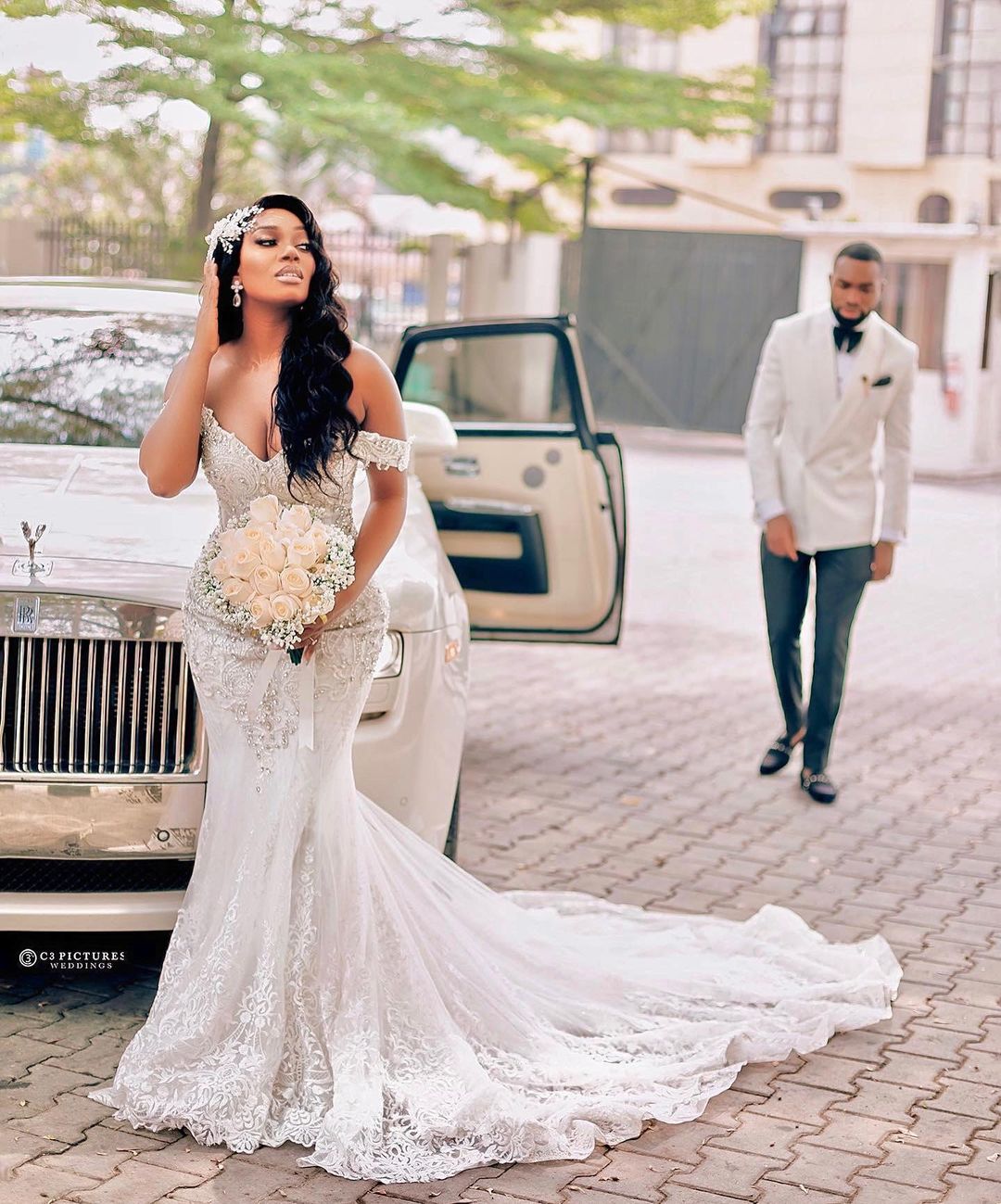 2022 Plus Size Arabic Aso Ebi Mermaid Luxurious Lace Wedding Dress Beaded Crystals Vintage Bridal Gowns Dresses ZJ044