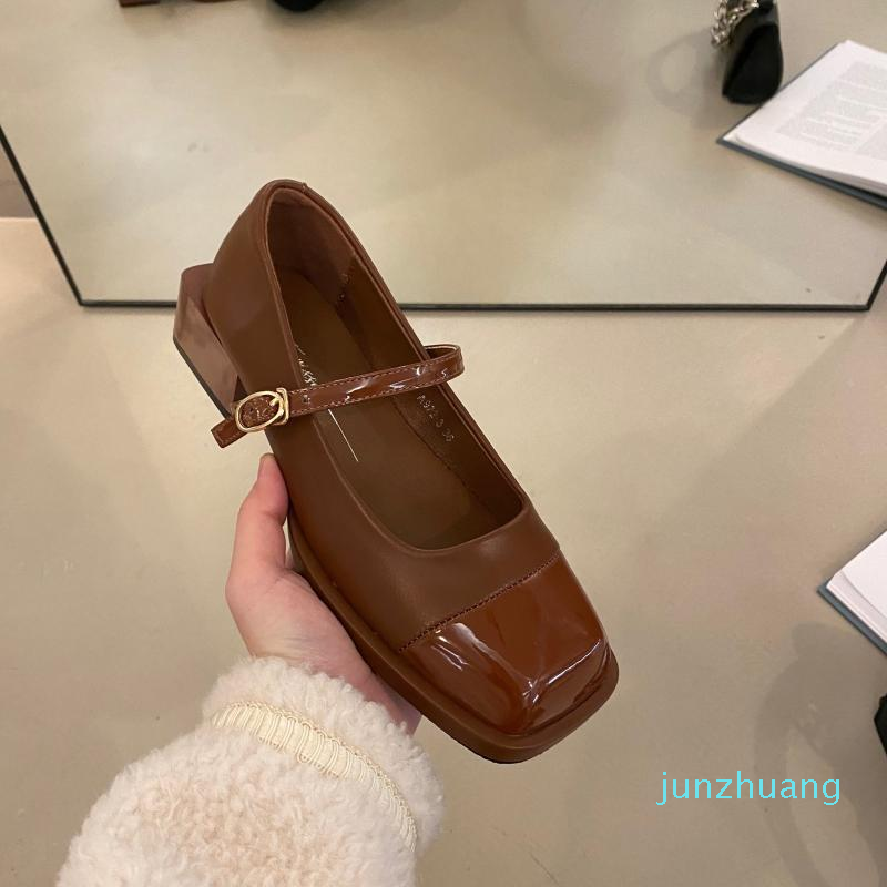 Designer- Dress Shoes Personality Small Leather Women Spring French Mary Jane Single Black Thick Heel Loafers, Bean green
Designer- Dress Shoes Personality Small Leather Women Spring French Mary Jane Single Black Thick Heel Loafers, Bean green