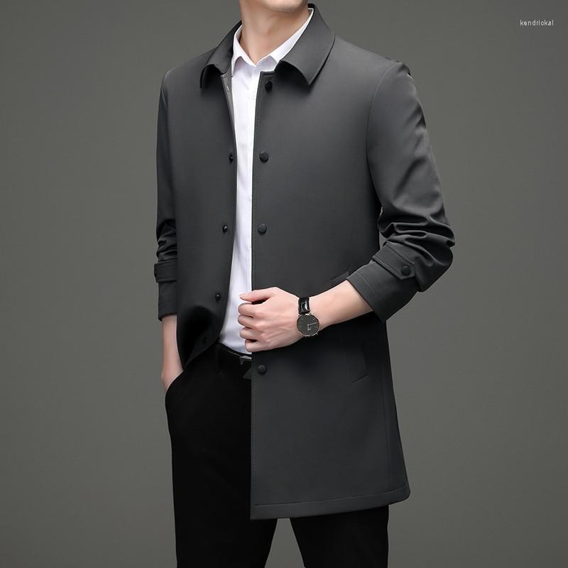 Men's Trench Coats High Quality Solid Mens Business Casual Fashion Wild Turn-Down Collar Slim Coat MaleMen's Kend22, Black
Men's Trench Coats High Quality Solid Mens Business Casual Fashion Wild Turn-Down Collar Slim Coat MaleMen's Kend22, Black