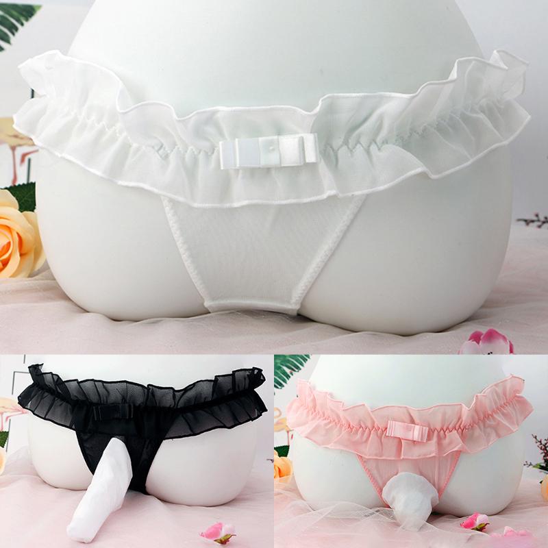 Underpants Men Sexy Sissy Pouch Panties Ruffle Sheer Mesh Breathable Briefs Underwear Male Bikini, Black;white
Underpants Men Sexy Sissy Pouch Panties Ruffle Sheer Mesh Breathable Briefs Underwear Male Bikini, Black;white