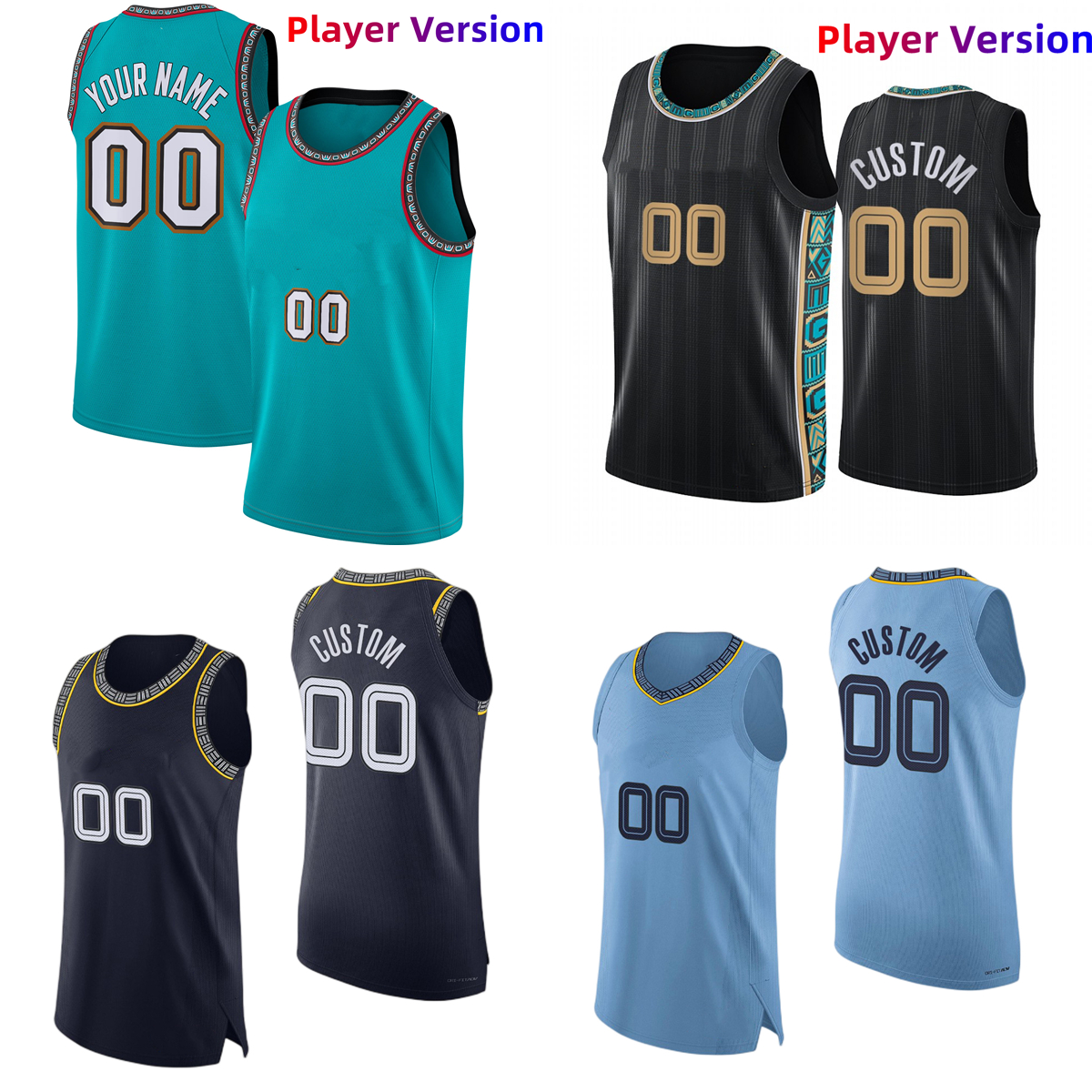 Authentic Player Version Basketball Jerseys Danny 14 Green 13 Jaren Jackson 15 Brandon Clarke, Player version (with team logo)
Authentic Player Version Basketball Jerseys Danny 14 Green 13 Jaren Jackson 15 Brandon Clarke, Player version (with team logo)