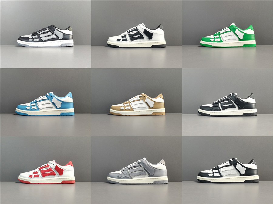 Shoes Men's Skel Bones Low Top Leather Sneakers Skeleton Designer Trainers Blue Red White Black Green Men Outdoor Sports Original, Double box
Shoes Men's Skel Bones Low Top Leather Sneakers Skeleton Designer Trainers Blue Red White Black Green Men Outdoor Sports Original, Double box