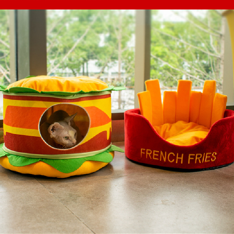 Deep Sleep Pet Cat Bed Little Mat Basket Halloween Comfort Removable Dog Sofa House Pets Tent Cozy Cave Beds Indoor 220323