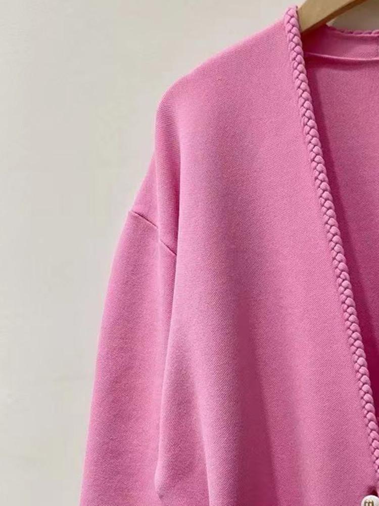 Women' Knits & Tees Women Pink Sweet Cardigan Coat Weave Trim Ladies 2022 Long-Sleeved Jacket Single Breasted Tops With Pockets V-Neck Outw, Sling
Women' Knits & Tees Women Pink Sweet Cardigan Coat Weave Trim Ladies 2022 Long-Sleeved Jacket Single Breasted Tops With Pockets V-Neck Outw, Sling
