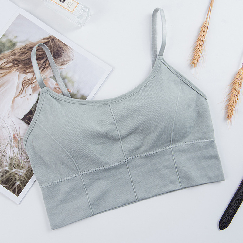 Sexy Bra Underwear Bas For Women lette Seamless Padded Lingerie Cotton Wireless Fitness Tops ssiere Solid 220511