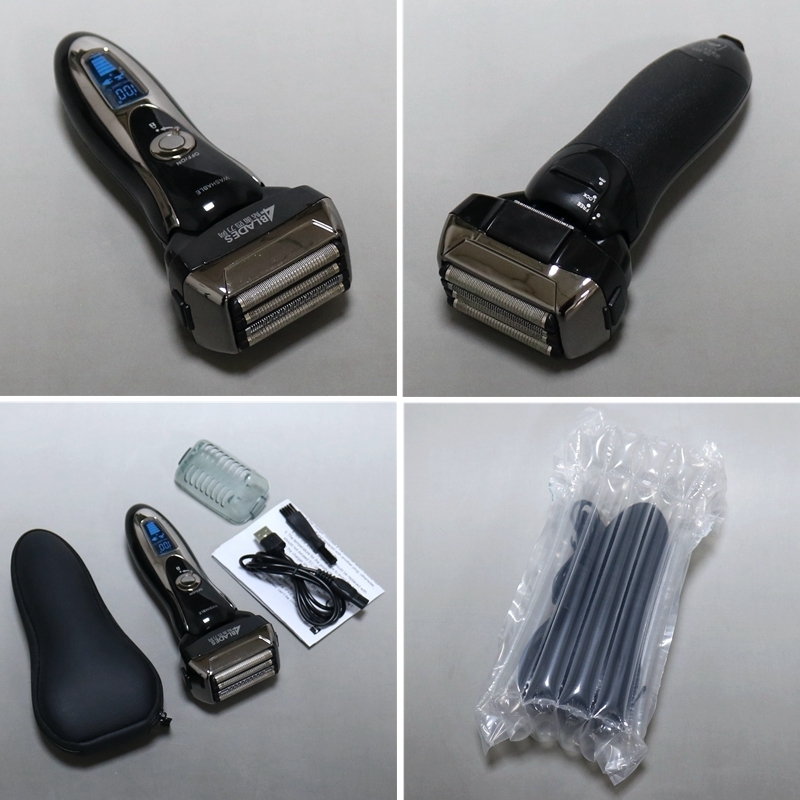 Original 4-blade powerful wet dry electric shaver for men beard stubble electric razor shaving machine rechargeable 220322