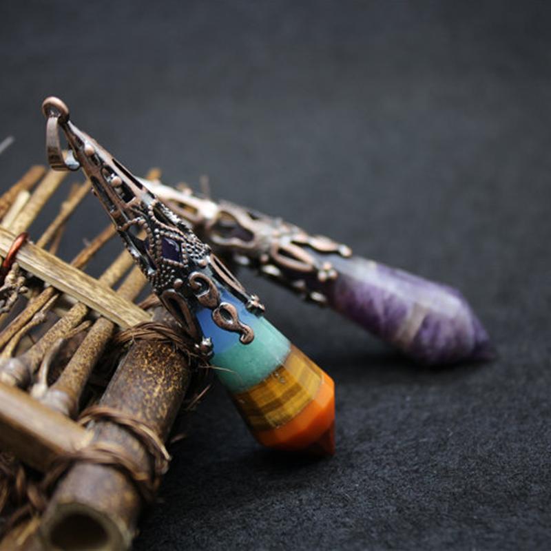 Pendant Necklaces High Quality Natural Rose Amethystss Stone Healing Crystals Seven Chakra Crystal Necklace 1Pc For Women Fashion JewelryPen
Pendant Necklaces High Quality Natural Rose Amethystss Stone Healing Crystals Seven Chakra Crystal Necklace 1Pc For Women Fashion JewelryPen