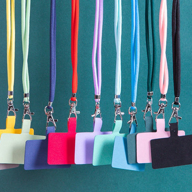 Mobile phone lanyard hanging neck Straps nylon DIY adjustable diagonal adjustable color all applicable anti-lost rope clip