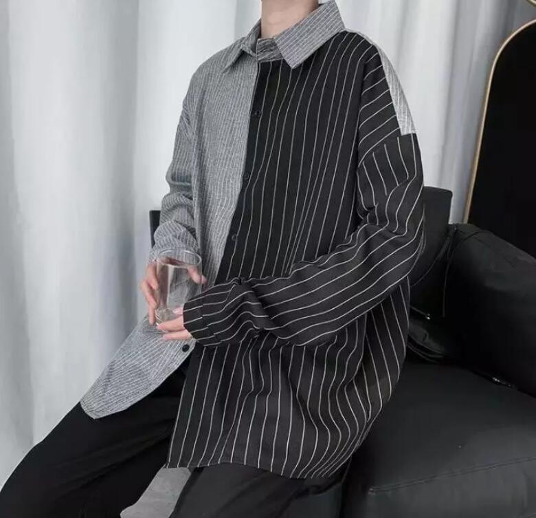 Men's Casual Shirts Striped Shirt Men's Loose And Versatile Handsome Tops Cotton For MenMen's, Black
Men's Casual Shirts Striped Shirt Men's Loose And Versatile Handsome Tops Cotton For MenMen's, Black