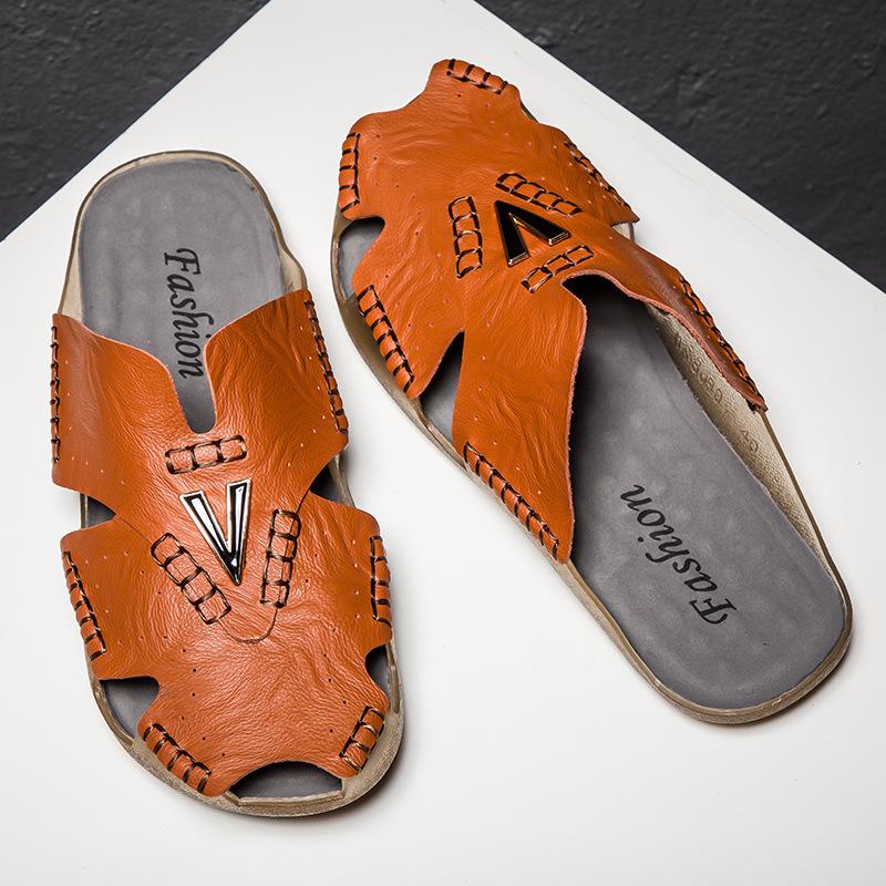 Sandals 2022 Summer Men Genuine Leather Slippers Male Fashion Casual High Quality Sandalias Playa Hombre Pantoufle Homme Cuir, Black
Sandals 2022 Summer Men Genuine Leather Slippers Male Fashion Casual High Quality Sandalias Playa Hombre Pantoufle Homme Cuir, Black