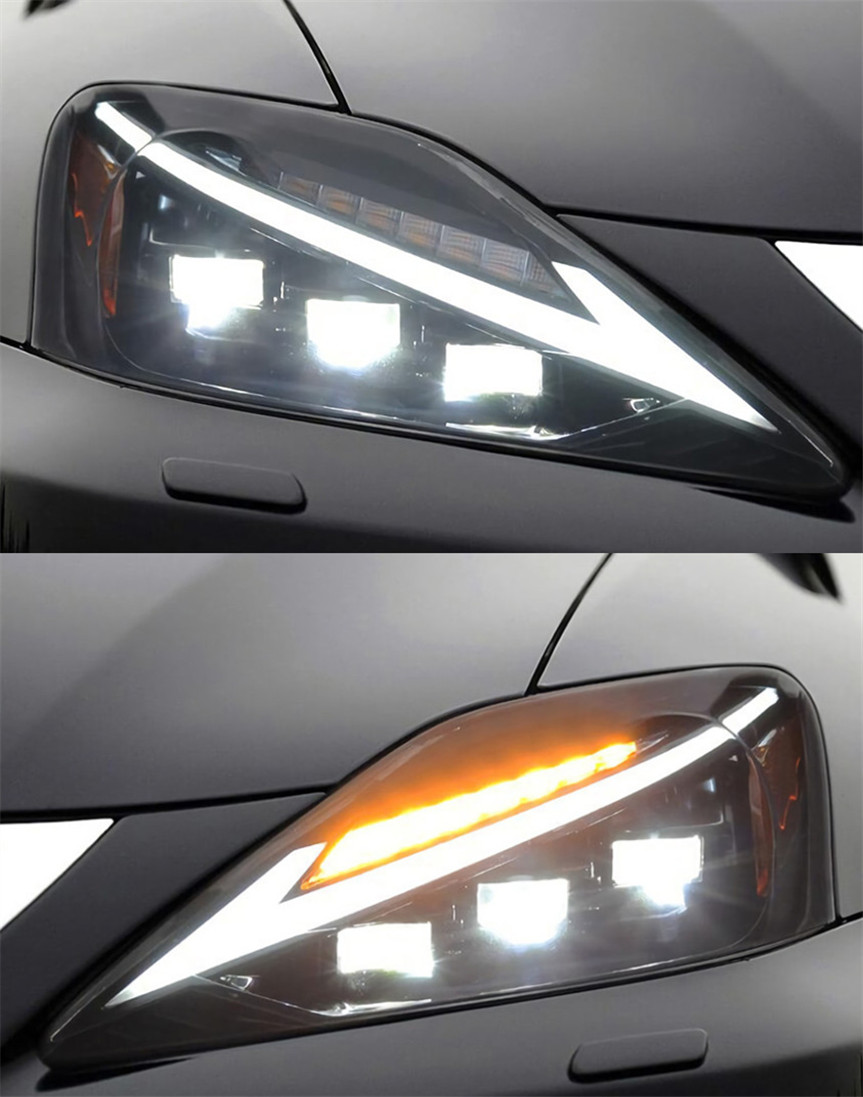 Car Styling Front Lights For Lexus IS IS250 IS300 350 2006-2012 Upgrade LED Headlamp High Beam Daytime Headlight