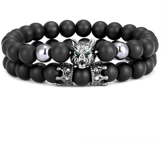 2pcs/set volcanic stone wolf head black matte skull 8mm gold silver copper cz zircon cubic zirconia beads Bracelet agate Onyx Stone Bangles a2w4g
2pcs/set volcanic stone wolf head black matte skull 8mm gold silver copper cz zircon cubic zirconia beads Bracelet agate Onyx Stone Bangles a2w4g