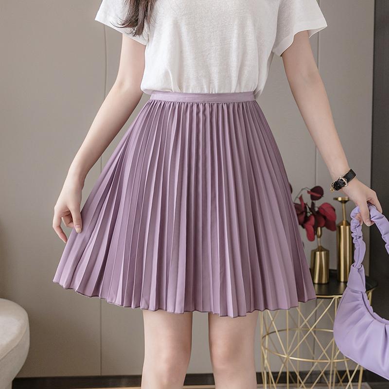 Skirts Women Summer Elastic High Waist Fashion A-line Pleated Short Female Holiday Style Casual Solid Color Mini Skirt 2022, Black
Skirts Women Summer Elastic High Waist Fashion A-line Pleated Short Female Holiday Style Casual Solid Color Mini Skirt 2022, Black