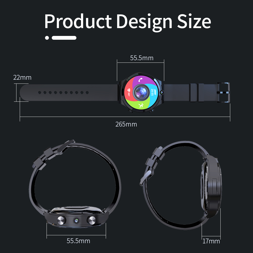 Factory Price phone Watch Smart Watches Waterproof 4G Smart Watch Dual Camera Full Round Touch 4G Smartwatches Men 4G 128G GPS Watch