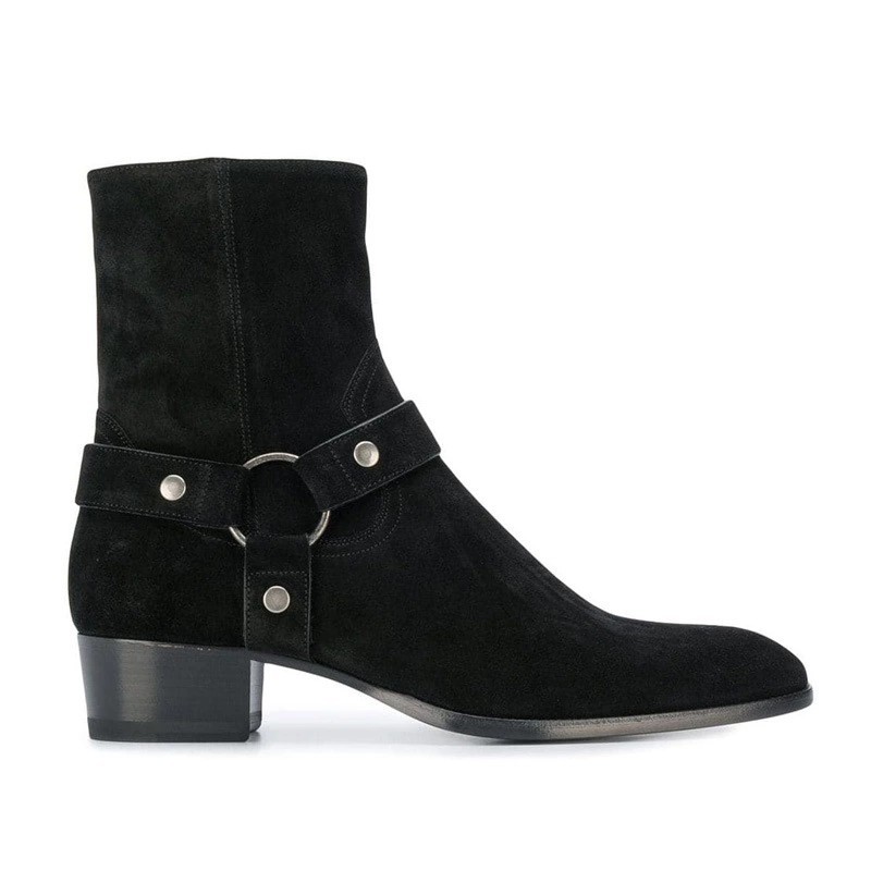 Chelsea Boots Men Classic Black High-top Deerskin Pointed Toe European and American British Style Fashion Zipper Dress Shoes KB301, Clear
Chelsea Boots Men Classic Black High-top Deerskin Pointed Toe European and American British Style Fashion Zipper Dress Shoes KB301, Clear