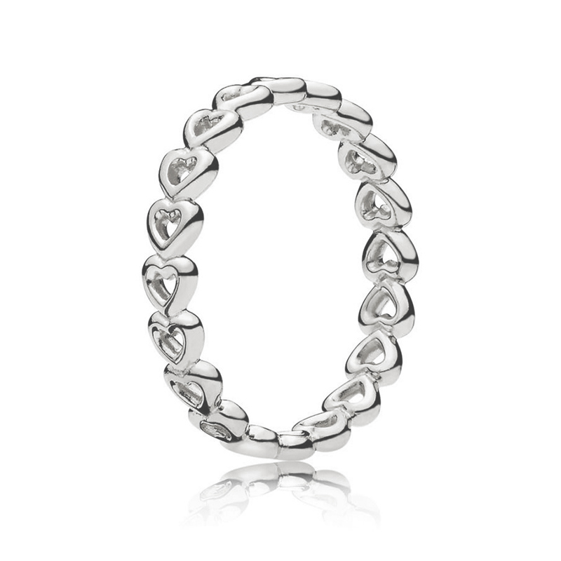 New Popular 925 Sterling Silver Rings Water Droplets Thin Finger heart Ring with Clearly CZ Wedding rings for women Jewelry Fashion Accessories Gift