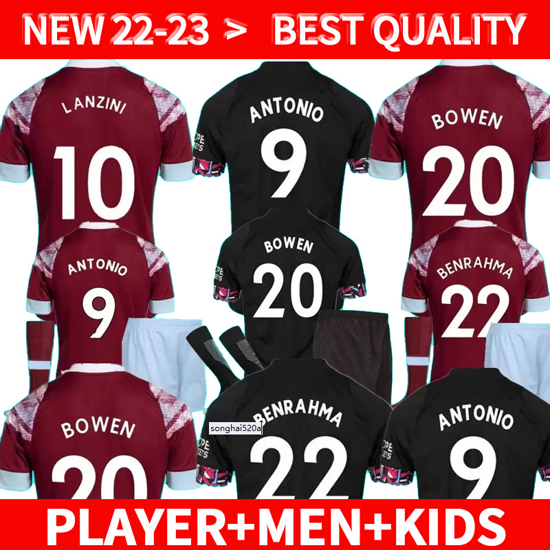 22 23 West Hams BOWEN RICE Soccer Jerseys United BENRAHMA LANZINI ANTONIO YARMOLENKO NOBLE FORNALS DAWSON Vlasic SOUCEK 2022 2023 player, 2223 away
22 23 West Hams BOWEN RICE Soccer Jerseys United BENRAHMA LANZINI ANTONIO YARMOLENKO NOBLE FORNALS DAWSON Vlasic SOUCEK 2022 2023 player, 2223 away