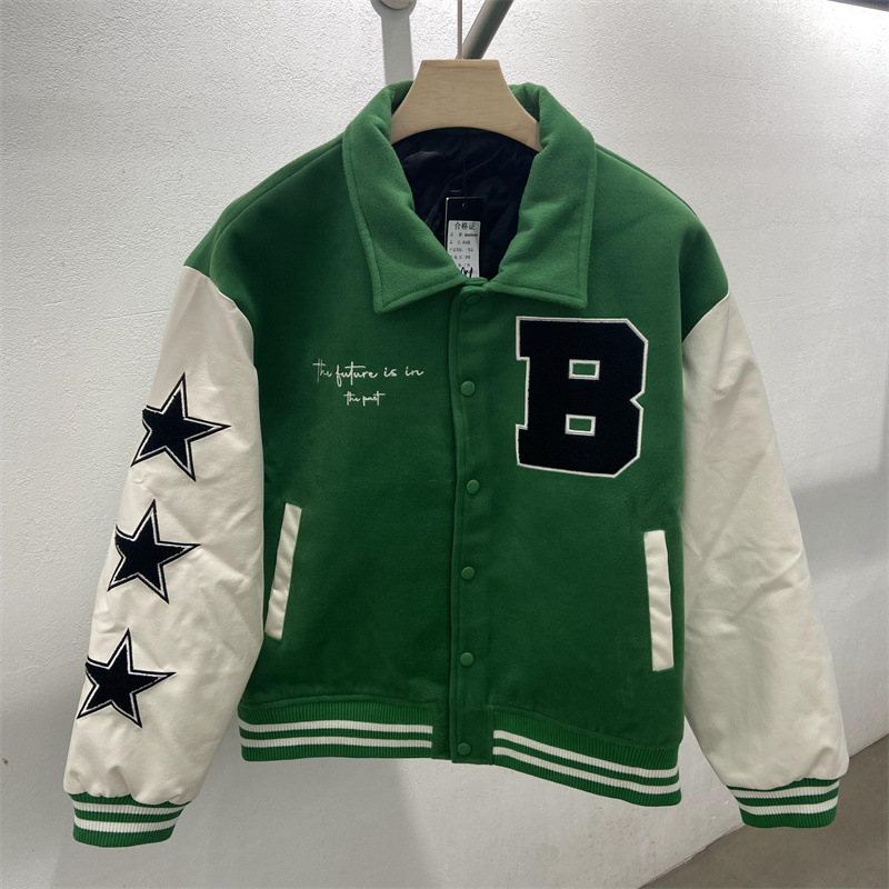 Real Pics Men's plus size Outerwear Jacket Women 1 High Quality Embroidery Jackets Green Black
Real Pics Men's plus size Outerwear Jacket Women 1 High Quality Embroidery Jackets Green Black