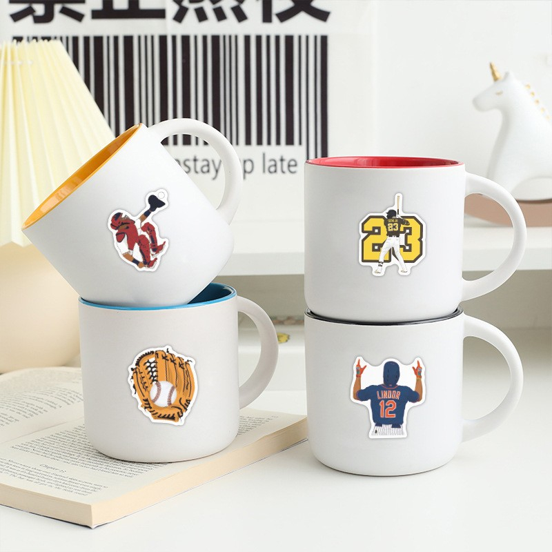 50PCS Baseball sports sticker softball Graffiti Kids Toy Skateboard car Motorcycle Bicycle Sticker Decals Wholesale