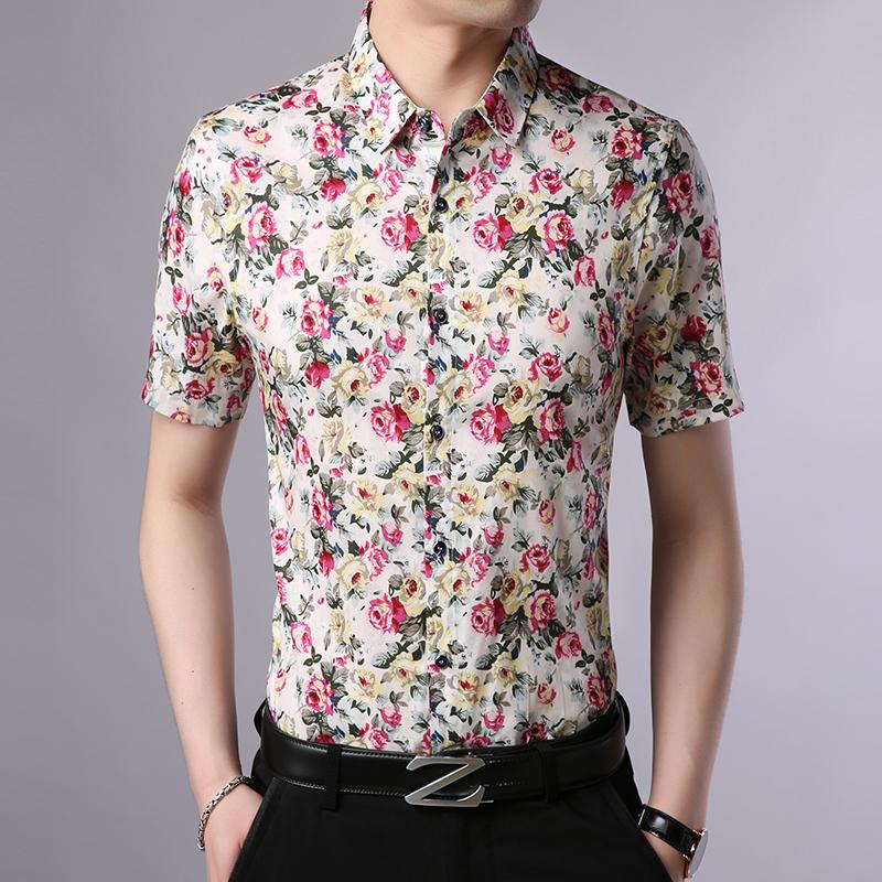 Men's Casual Shirts Male Shirt Short Sleeve Summer Floral Dress Men Pure Cotton ClothesMen's, Beige
Men's Casual Shirts Male Shirt Short Sleeve Summer Floral Dress Men Pure Cotton ClothesMen's, Beige