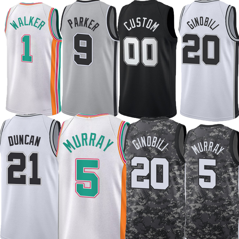Men Basketball tony parker 9 Jerseys Dejounte 5 Murray Lonnie Walker Manu 20 Ginobili Tim 21 Duncan Johnson Basketball College Shirts jersey, As picture
Men Basketball tony parker 9 Jerseys Dejounte 5 Murray Lonnie Walker Manu 20 Ginobili Tim 21 Duncan Johnson Basketball College Shirts jersey, As picture