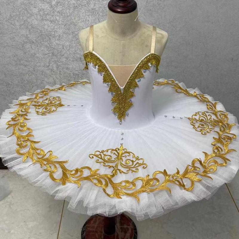 Stage Wear Ballet Pancake Tutu For Girls Children Kids Women Professional Platter Gold White Ballerina Costume
Stage Wear Ballet Pancake Tutu For Girls Children Kids Women Professional Platter Gold White Ballerina Costume