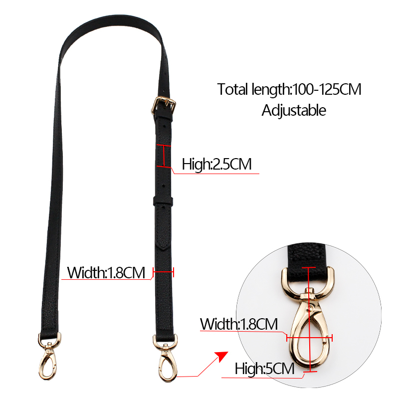 Genuine Leather Bag Strap Replacement Adjustable Thin Shoulder Straps Shoulder Messenger Litchi Pattern Woman Bags Accessories 220610