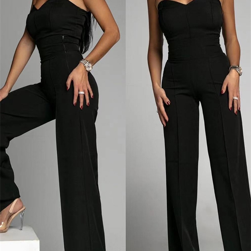 Summer Sexy Bustier Office Bodysuit Jumpsuit Women Elegant Sleeveless Backless Romper Fashion Straight Wide Leg Overall Playsuit 220801, 01 black
Summer Sexy Bustier Office Bodysuit Jumpsuit Women Elegant Sleeveless Backless Romper Fashion Straight Wide Leg Overall Playsuit 220801, 01 black