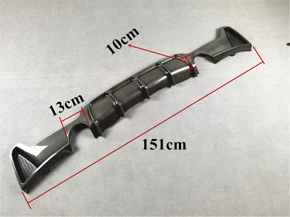 1 PC Back Lip Body Kits For BMW 4 Series F32 F33 F36 2013-In MP Style Bright Black Rear Bumper Lip Spoiler Carbon Pattern Car Diffuser