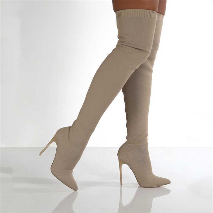 Winter Paisley Women Boots Fashion Pointy Toe Punk High Thin Heels Sock Over The Knee Autumn Botas De Mujer 2112222267, Black
Winter Paisley Women Boots Fashion Pointy Toe Punk High Thin Heels Sock Over The Knee Autumn Botas De Mujer 2112222267, Black