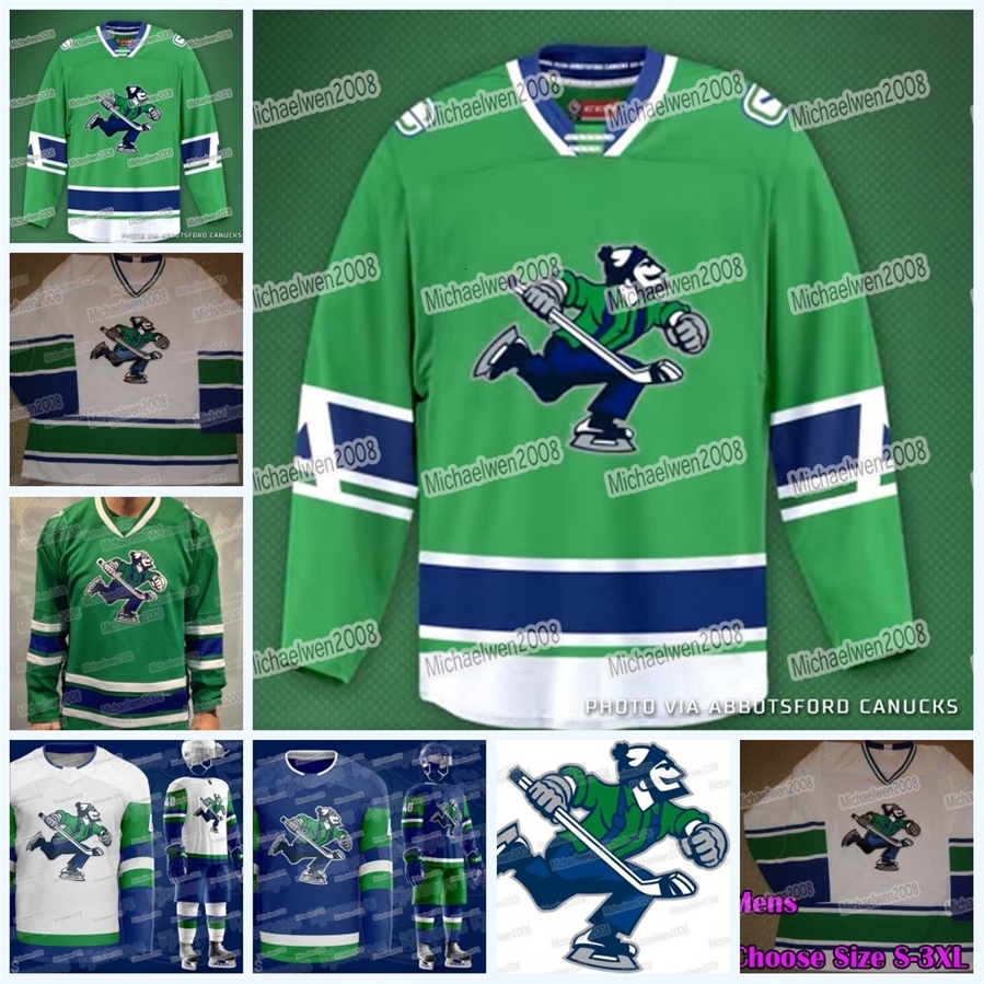 MitNess Custom Johnny Canuck Hockey Jersey Abbotsford Canucks Sheldon Dries Sheldon Rempal Nicolas Petan Phil Di Giuseppe Jack Rathbone Justin, Green
MitNess Custom Johnny Canuck Hockey Jersey Abbotsford Canucks Sheldon Dries Sheldon Rempal Nicolas Petan Phil Di Giuseppe Jack Rathbone Justin, Green