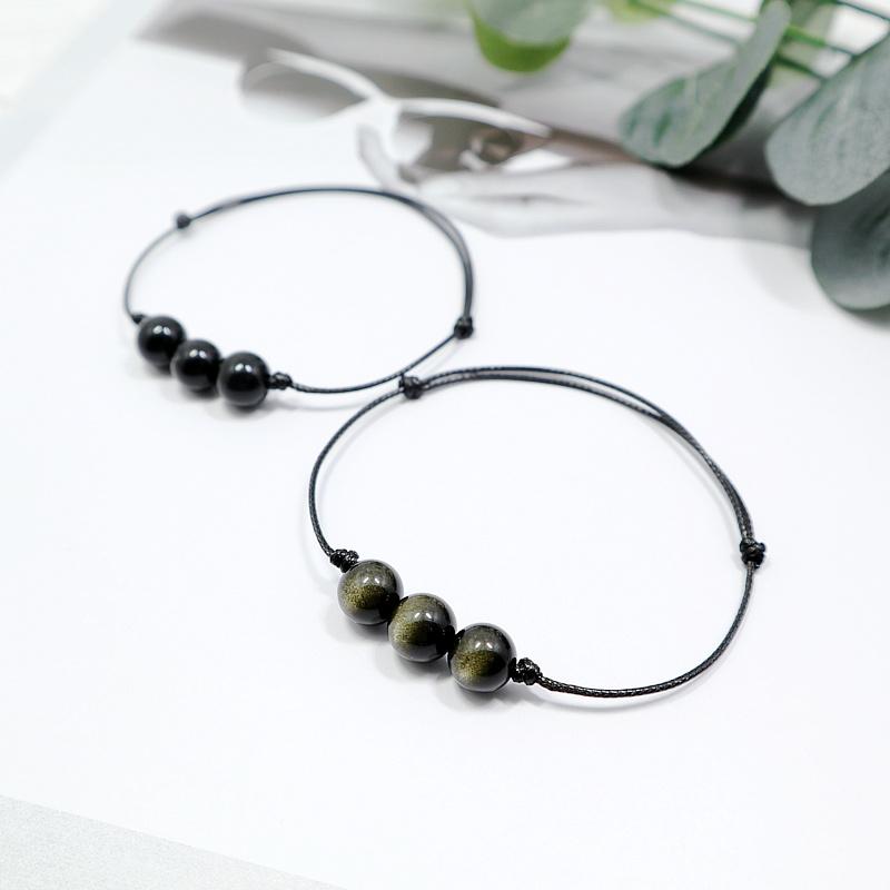 Charm Bracelets Rope Leather Bacelet Natural Stone Eye Obsidian Simple Crystal Adjustabl Beads Black Hand Bracelet For Men WomenCharm CharmC
Charm Bracelets Rope Leather Bacelet Natural Stone Eye Obsidian Simple Crystal Adjustabl Beads Black Hand Bracelet For Men WomenCharm CharmC