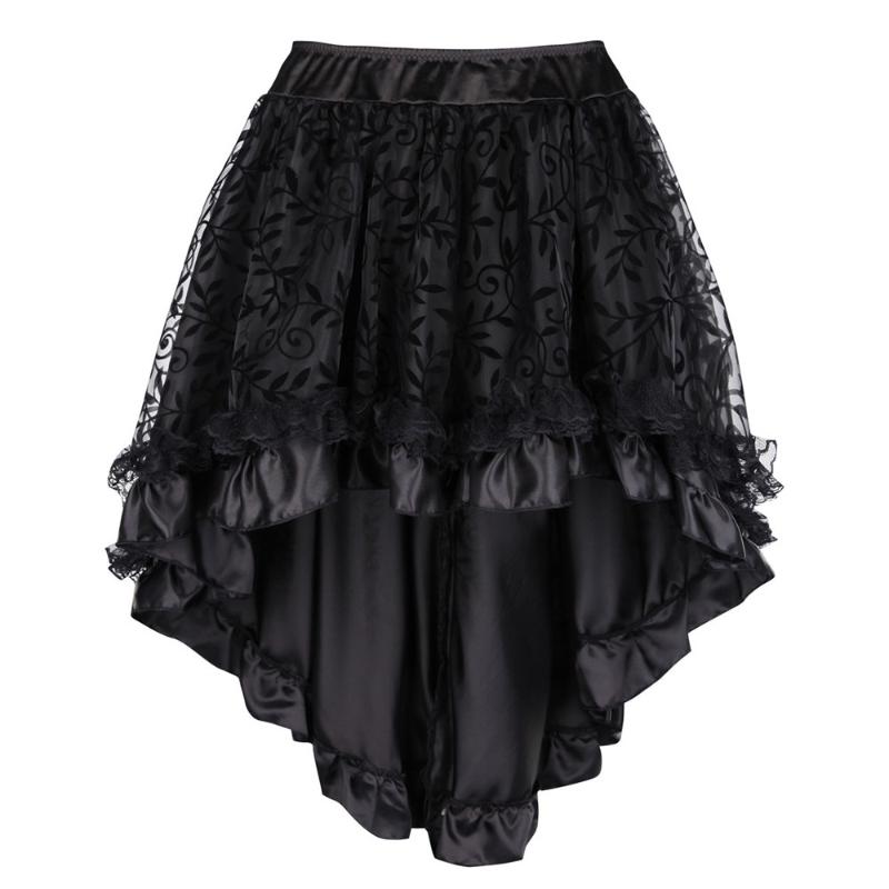 Skirts S-6XL Women Fashion Retro Gothic Skirt Renaissance Lace Irregular Steam Punk Female Pirate Cosplay Costumes, Black
Skirts S-6XL Women Fashion Retro Gothic Skirt Renaissance Lace Irregular Steam Punk Female Pirate Cosplay Costumes, Black