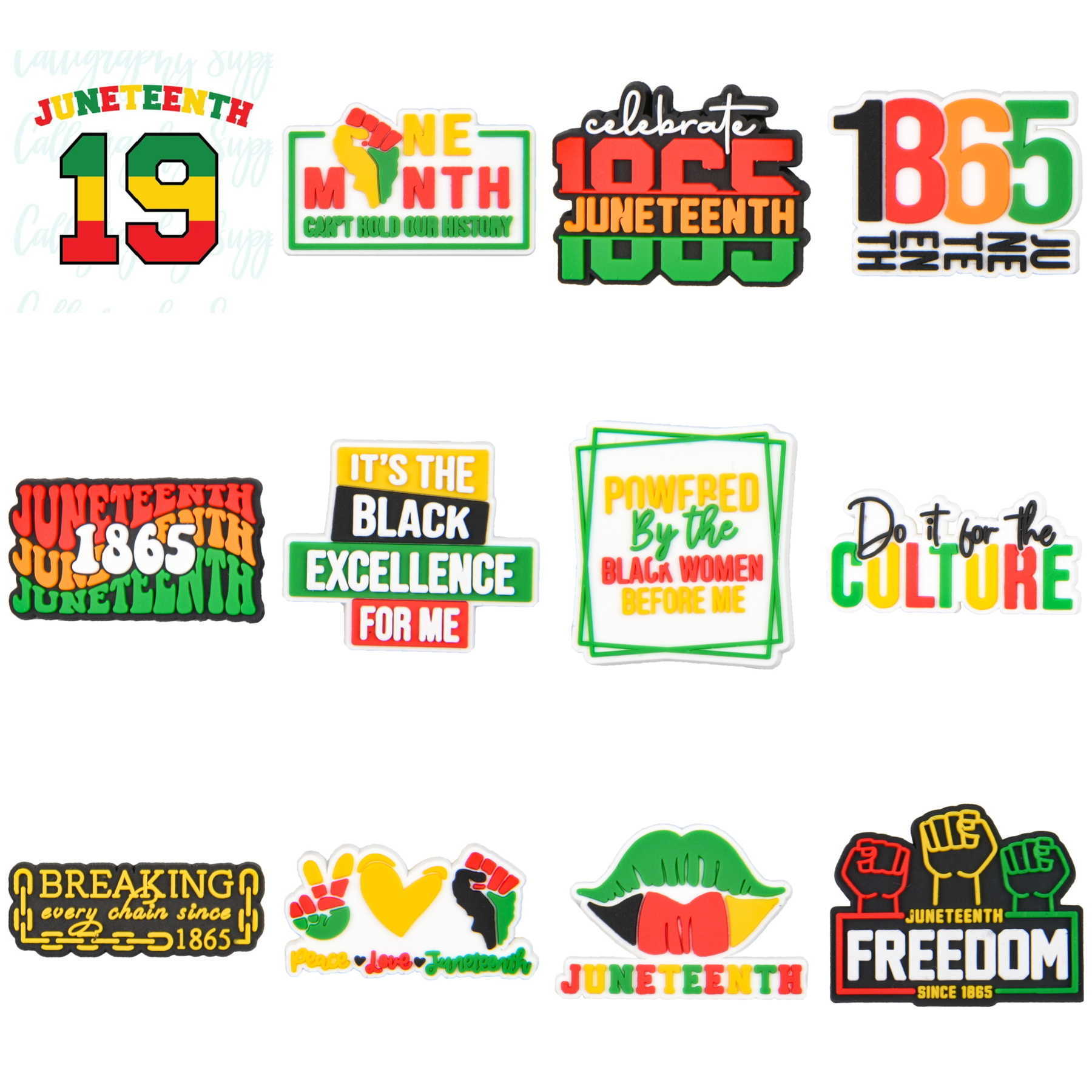 Hot Juneteenth 1865 Shoe Charms Men Women Black Freedom Shoe Decorations Colorful June Bracelet Accessories I Have A Dream