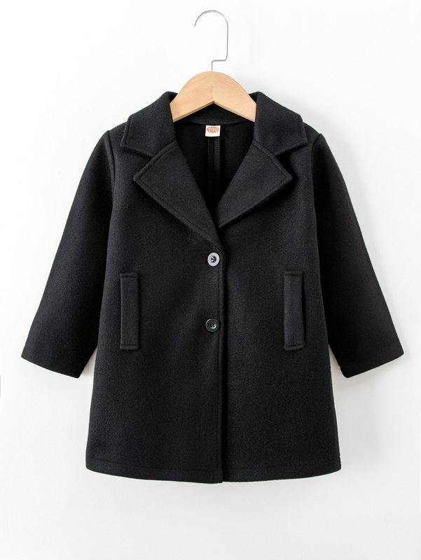 Toddler Boys Lapel Collar Overcoat SHE