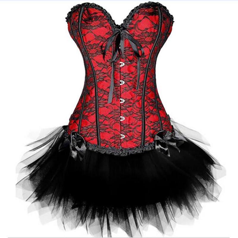 Bustiers & Corsets Plus Size 6XL Sexy Gothic Satin Lace Corset Top G-string Skirt Bustier Mini Tutu Wedding Dress Costume Black LingerieBust, 18
Bustiers & Corsets Plus Size 6XL Sexy Gothic Satin Lace Corset Top G-string Skirt Bustier Mini Tutu Wedding Dress Costume Black LingerieBust, 18